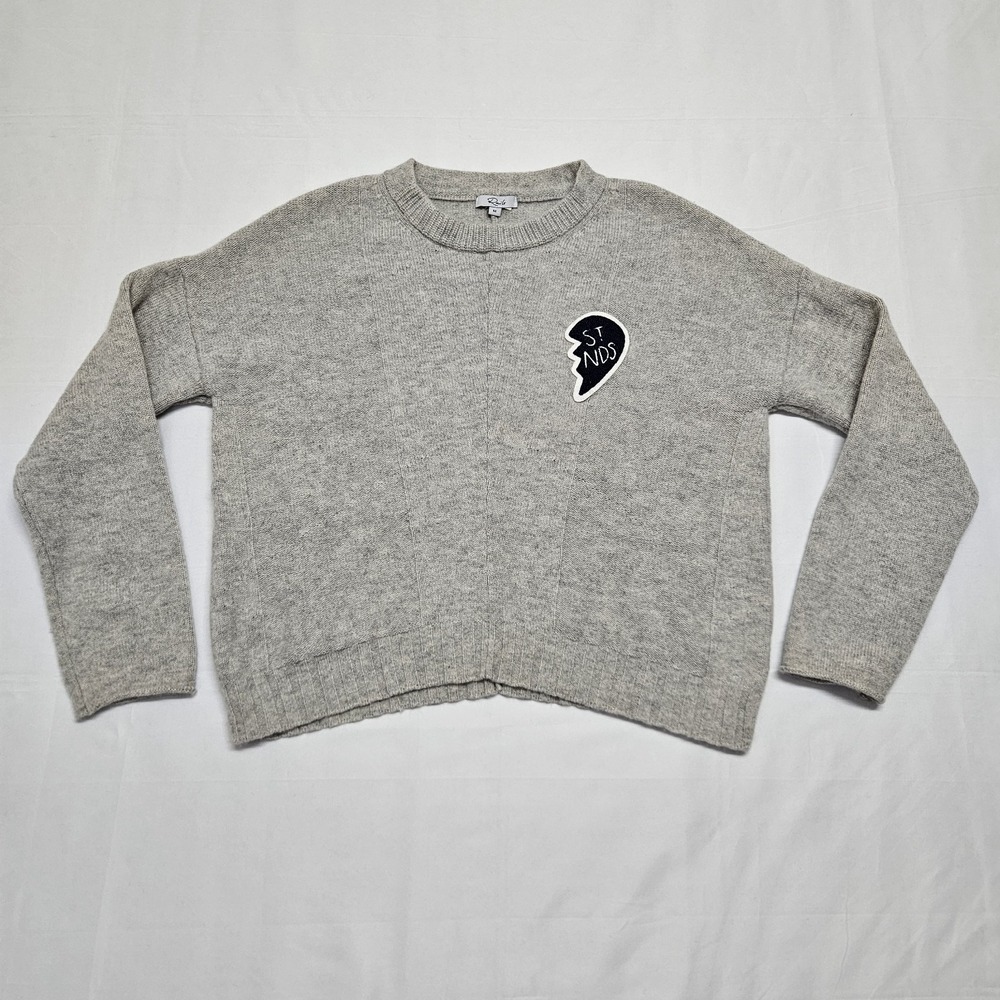 Rails Best Friends Heart Joanna Heather Grey Sweater Cashmere/Wool Sz. M